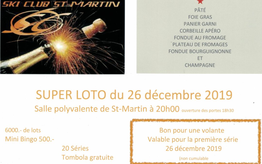 Loto du Ski-Club 2019